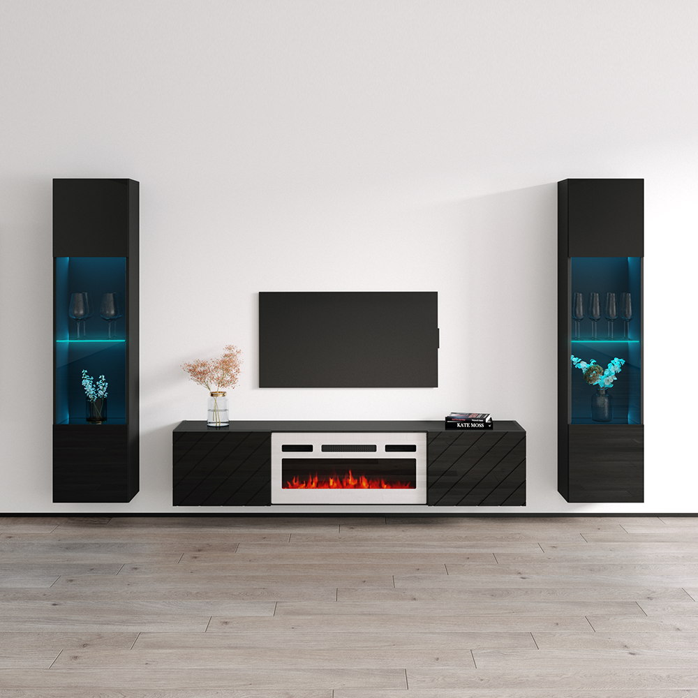 Luxe WH-EF Floating Fireplace Entertainment Center - Meble Furniture