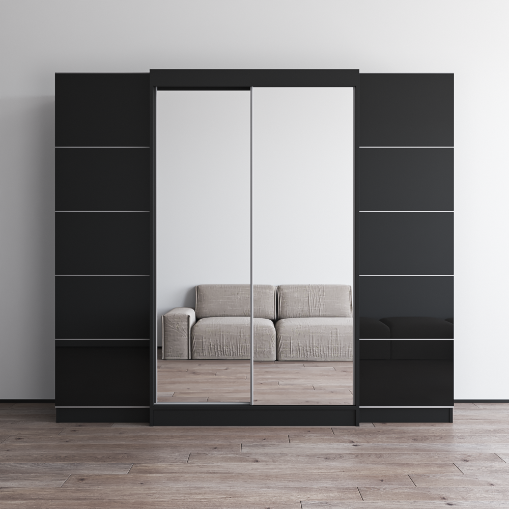 Aria 2D120-EXEX Wardrobe with 2 Mirrors - Meble Furniture
