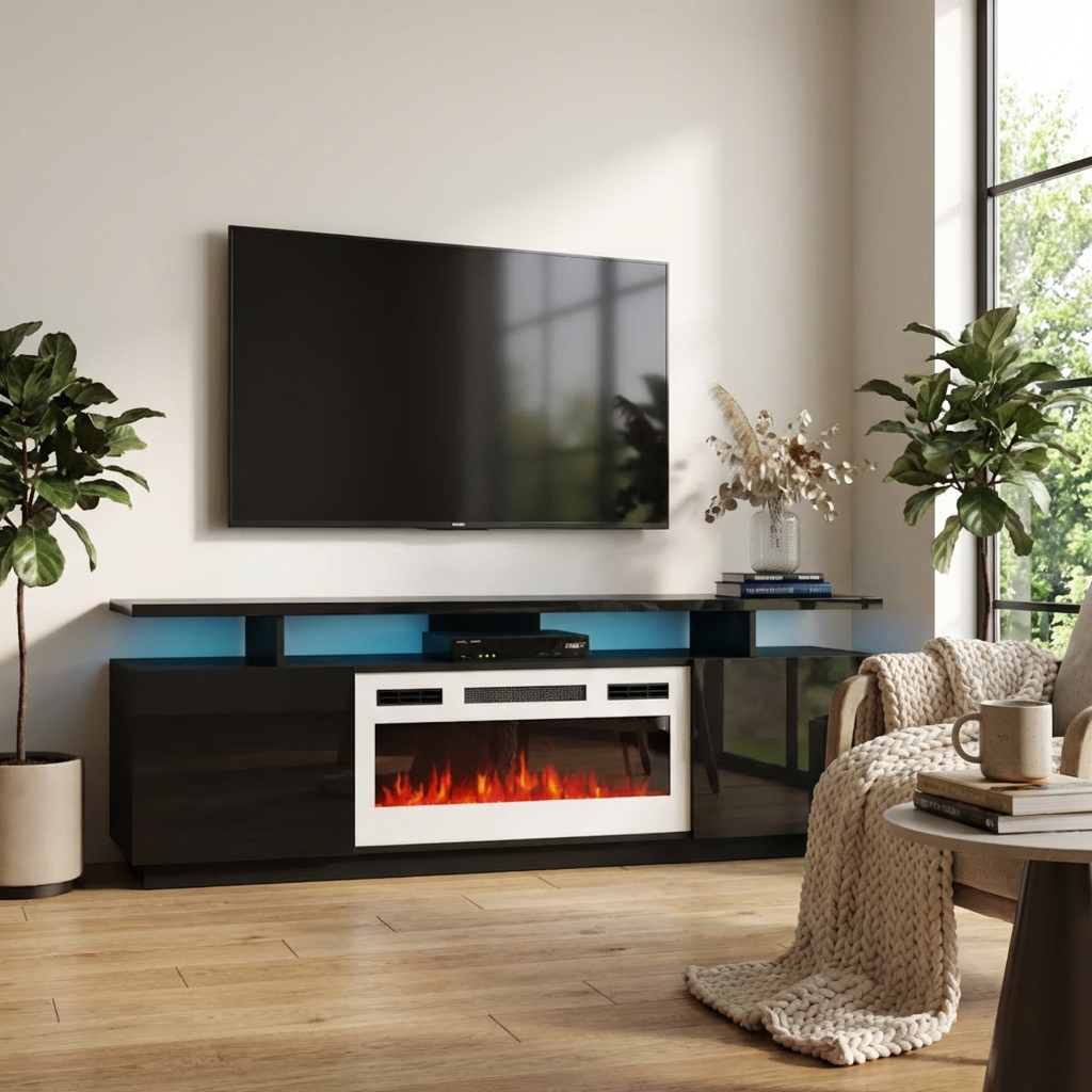 Eva-KWH Fireplace TV Stand - Meble Furniture