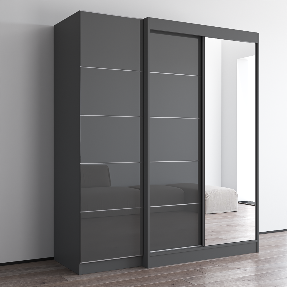 Aria 2D120-EX Wardrobe with 1 Mirror - Meble Furniture