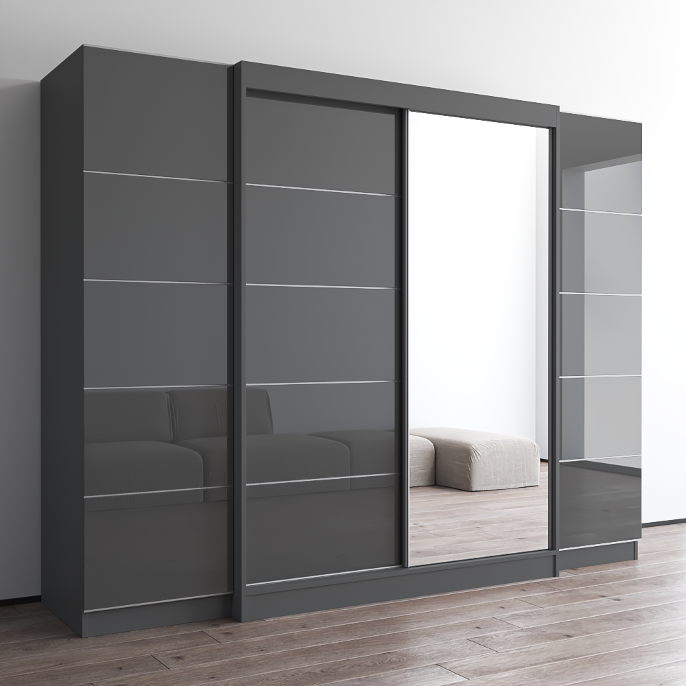 Aria 2D-EXEX Wardrobe with 1 Mirror - Meble Furniture