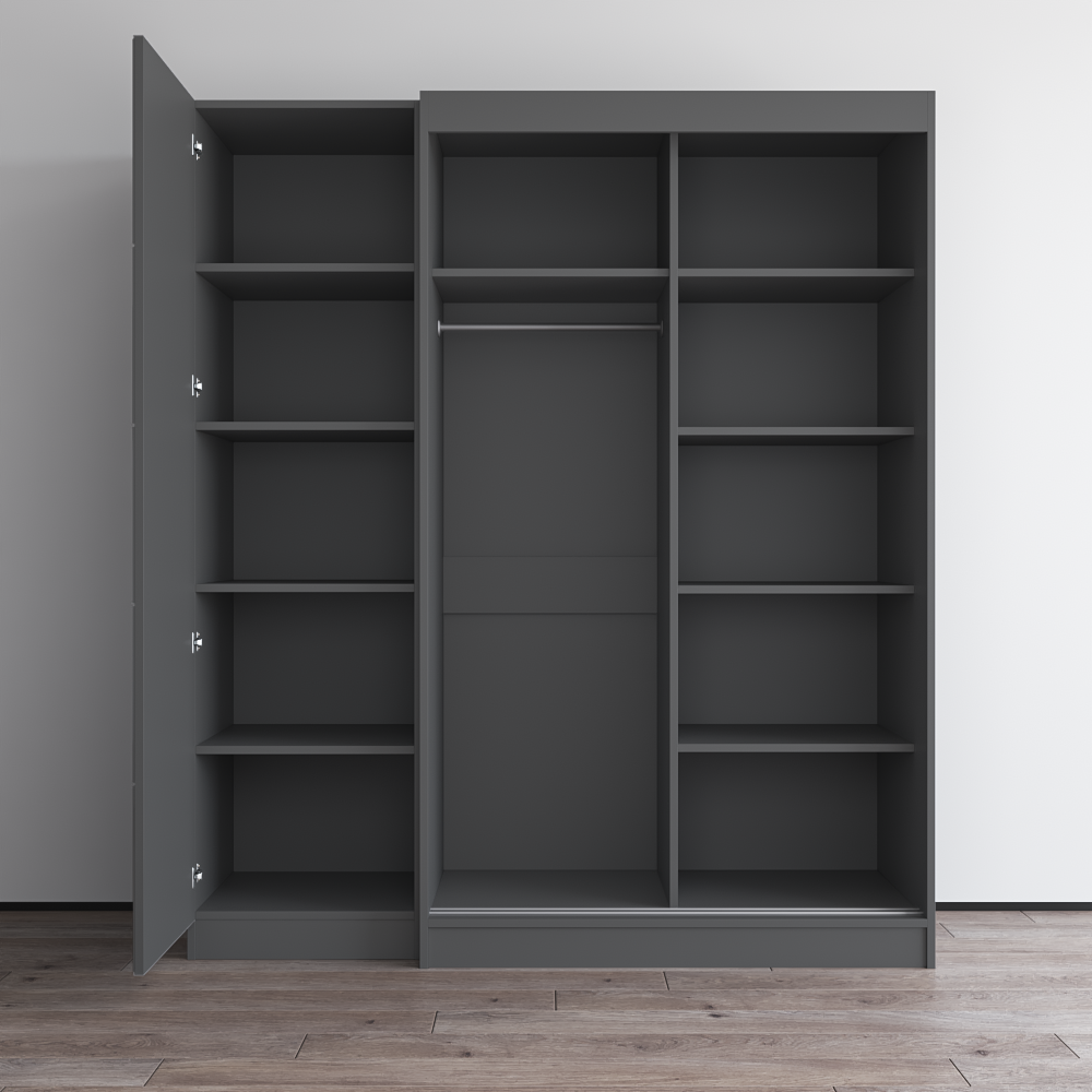 Aria 2D120-EX Wardrobe with 2 Mirrors - Meble Furniture