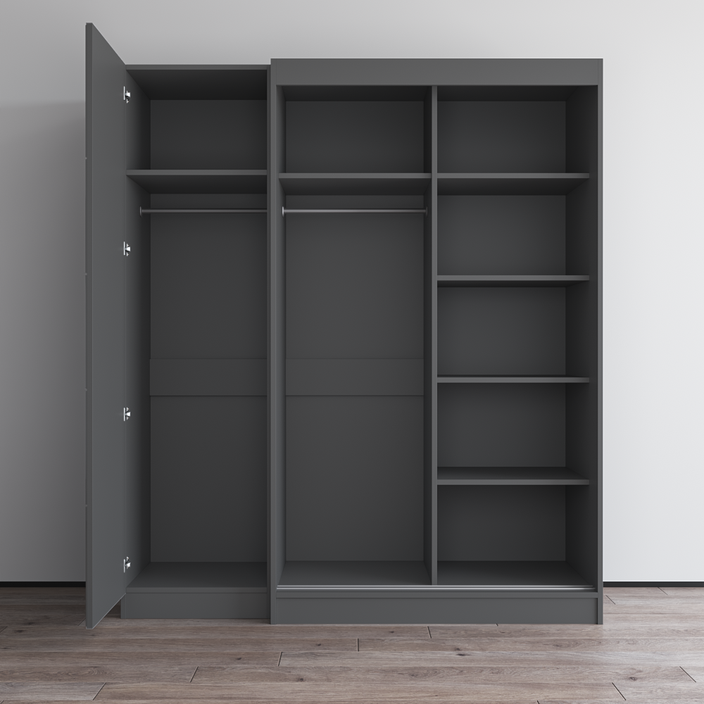 Aria 2D120-EX Wardrobe with 2 Mirrors - Meble Furniture