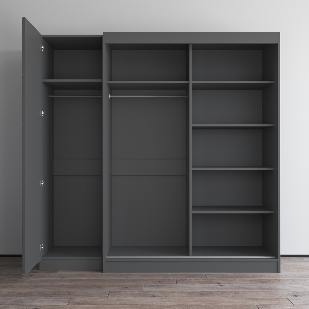 Aria 2D-EX Wardrobe with 1 Mirror - Meble Furniture