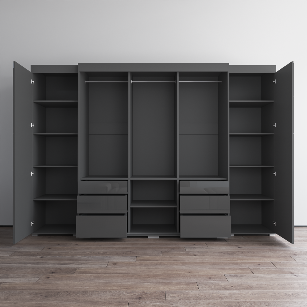 Monaco 3D-EXEX Wardrobe with 1 Mirror - Meble Furniture
