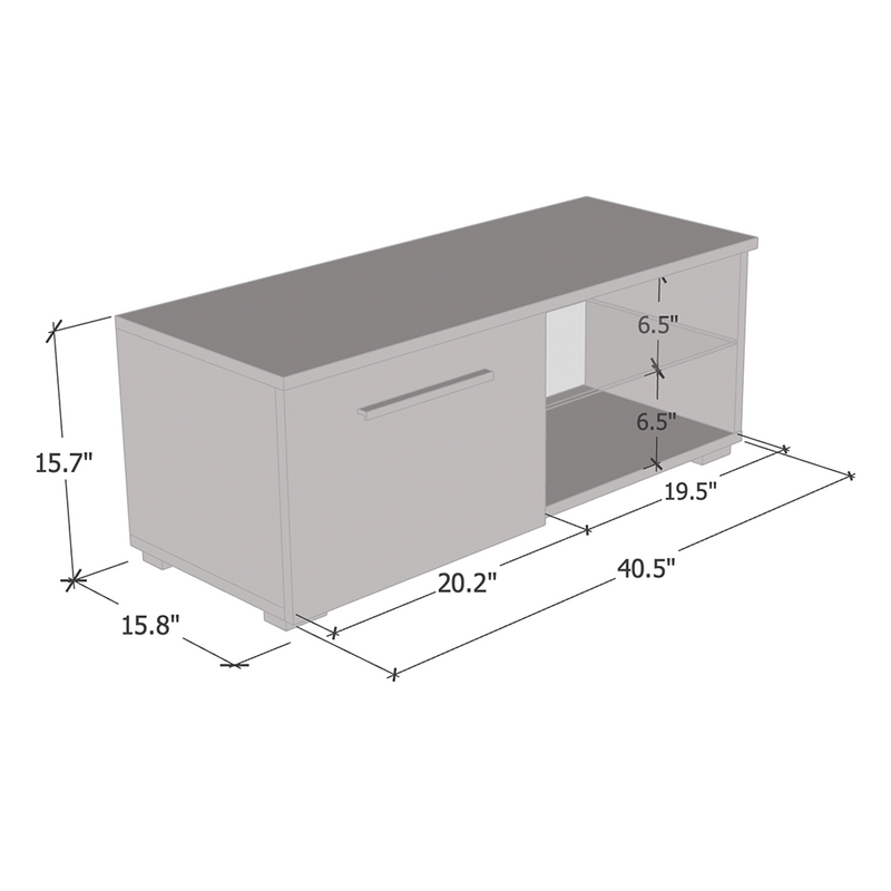 Moon TV Stand dimensions diagram