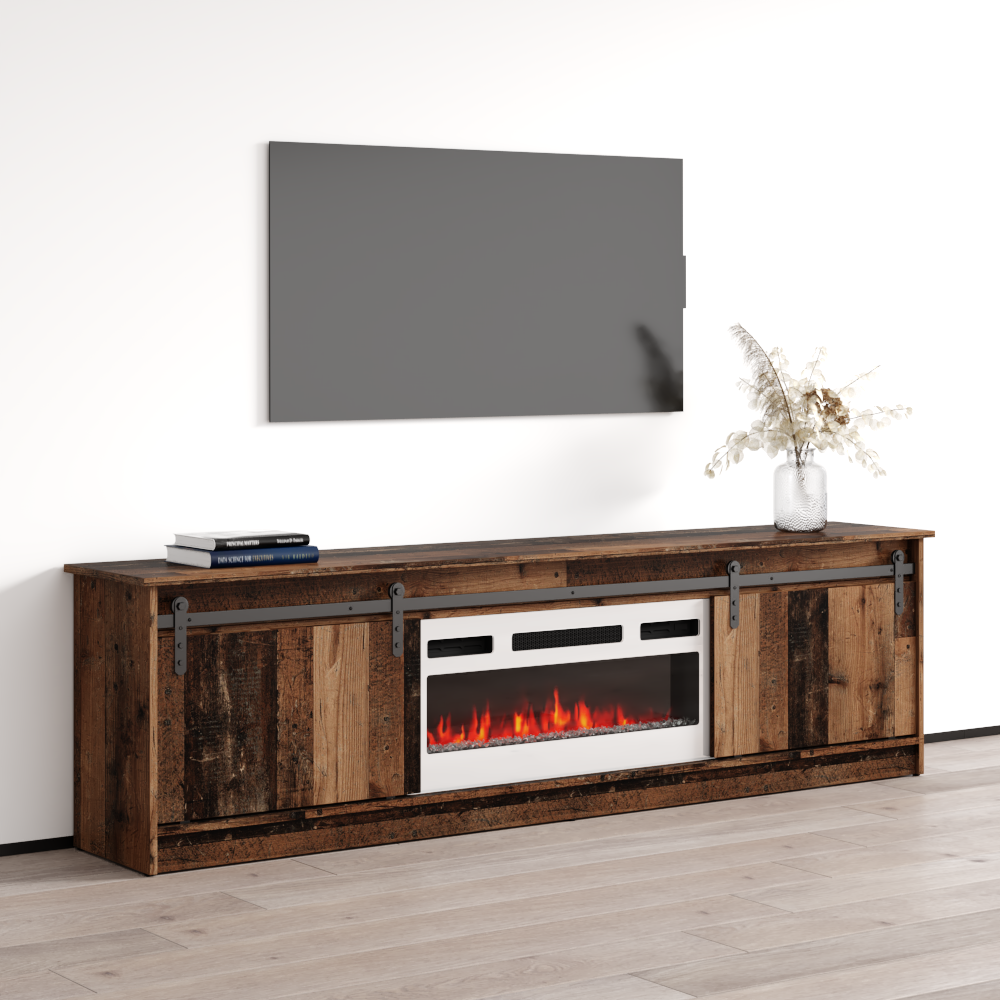 Granero 04 WH-EF Fireplace TV Stand - Meble Furniture