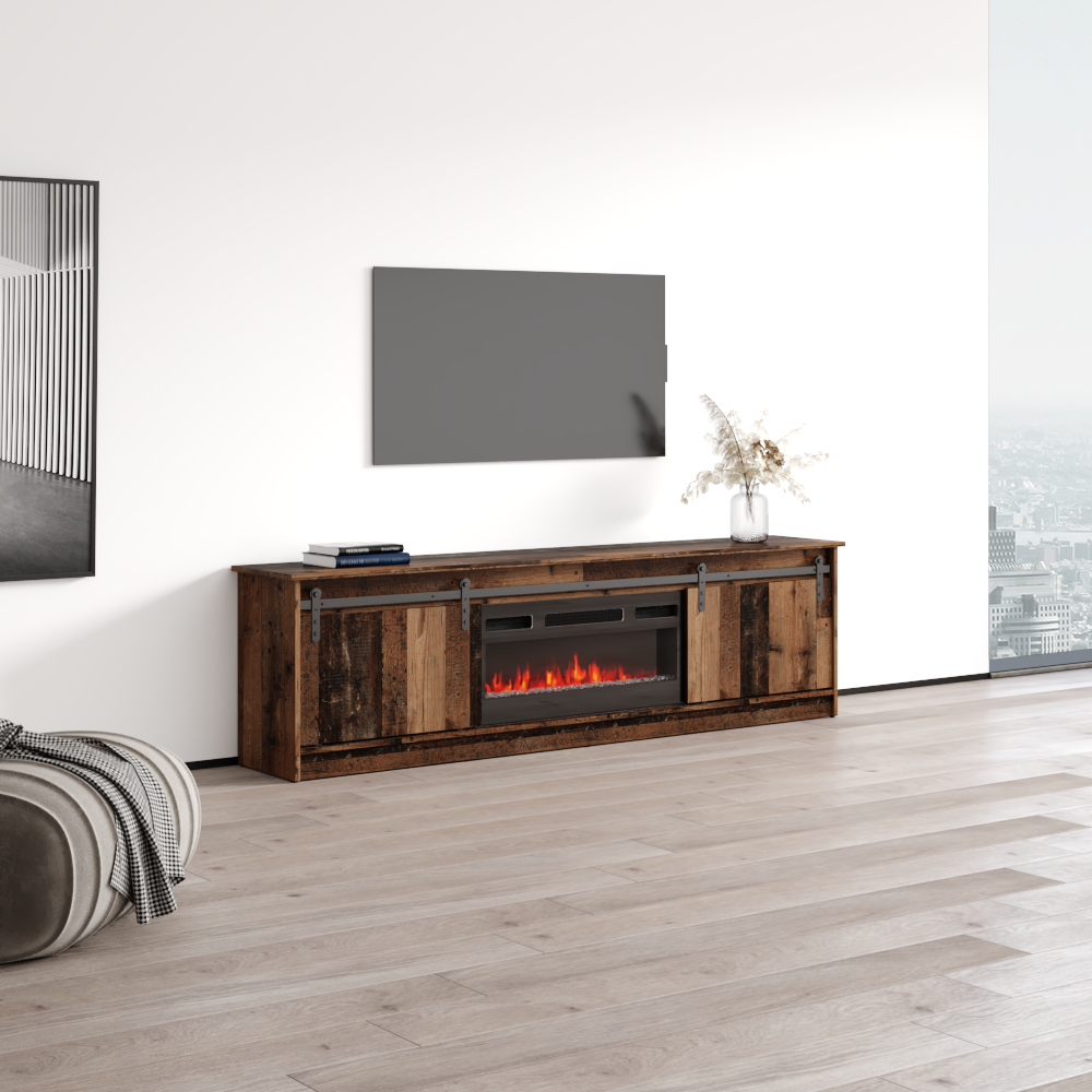 Granero 04 BL-EF Fireplace TV Stand - Meble Furniture