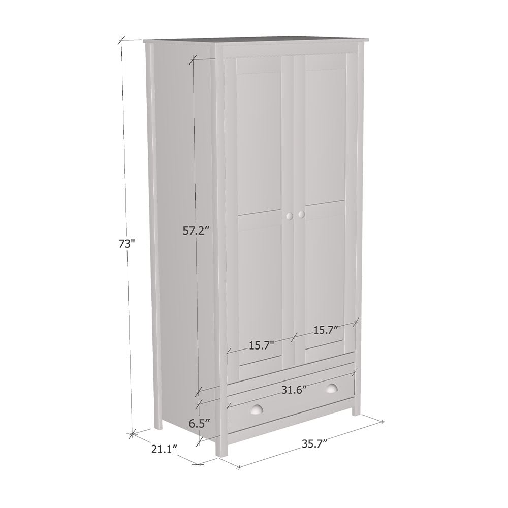 Topazio 2D1S Wardrobe - Meble Furniture