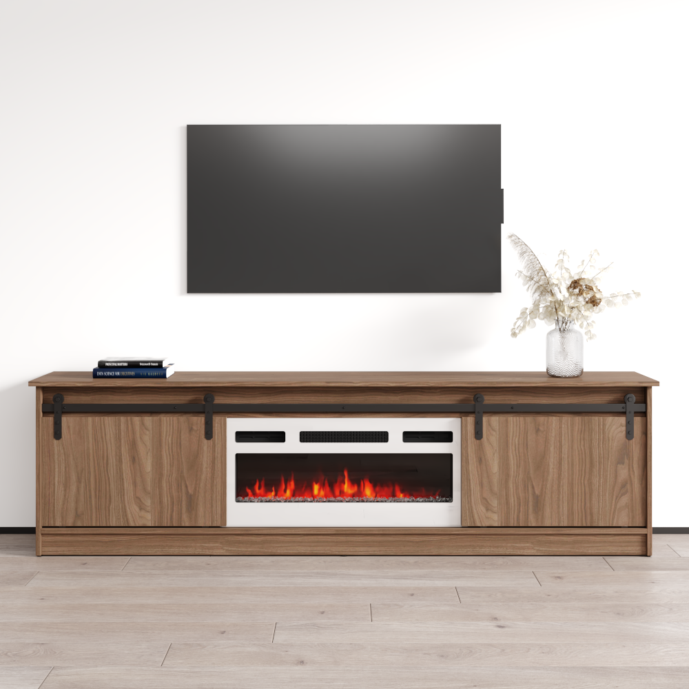Granero 04 WH-EF Fireplace TV Stand - Meble Furniture