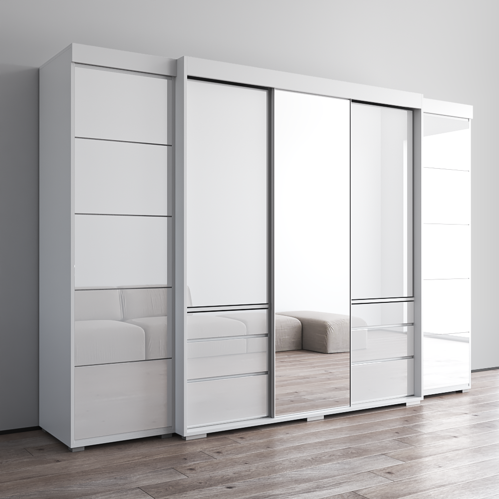 Monaco 3D-EXEX Wardrobe with 1 Mirror - Meble Furniture