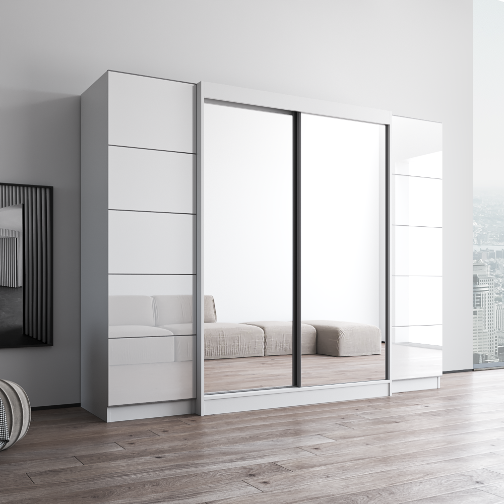Aria 2D-EXEX Wardrobe with 2 Mirrors - Meble Furniture