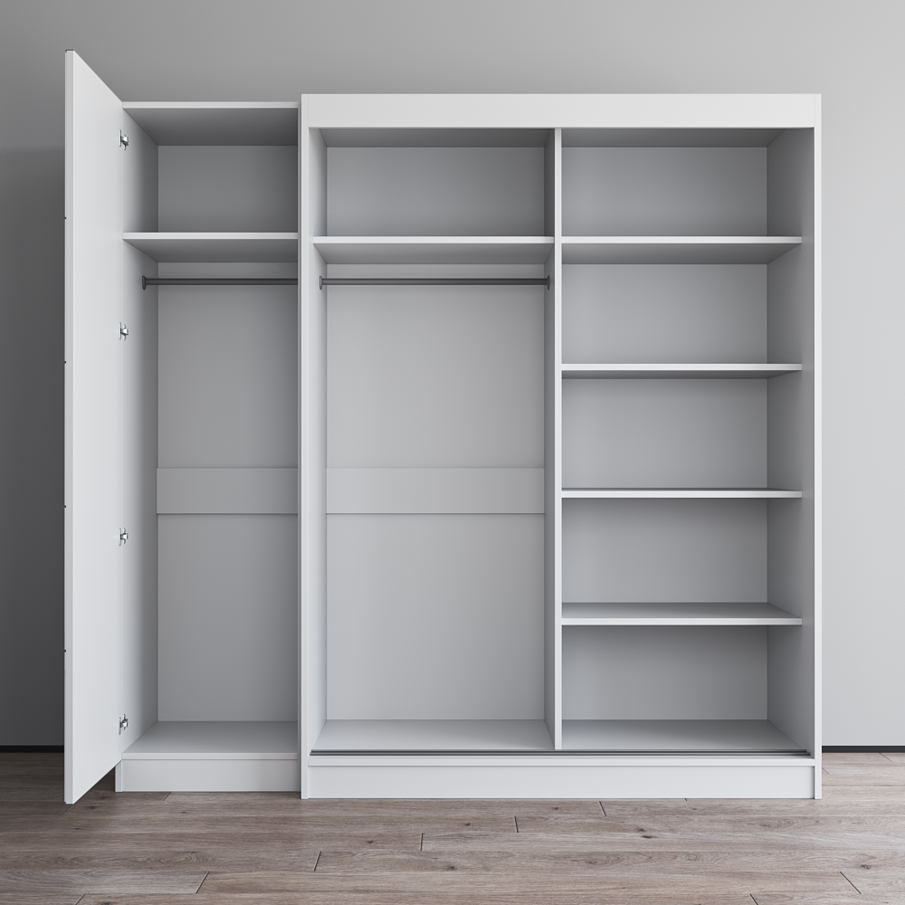 Aria 2D-EX Wardrobe with 1 Mirror - Meble Furniture