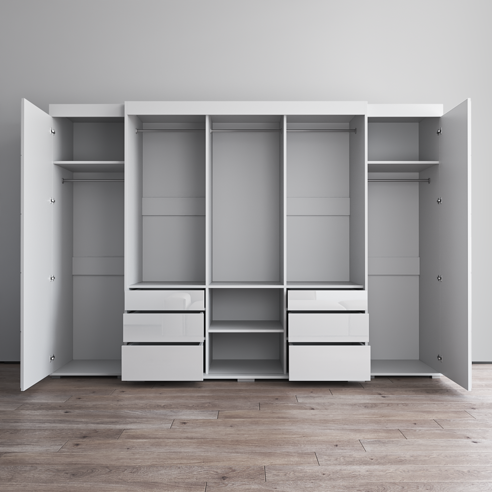 Monaco 3D-EXEX Wardrobe with 1 Mirror - Meble Furniture