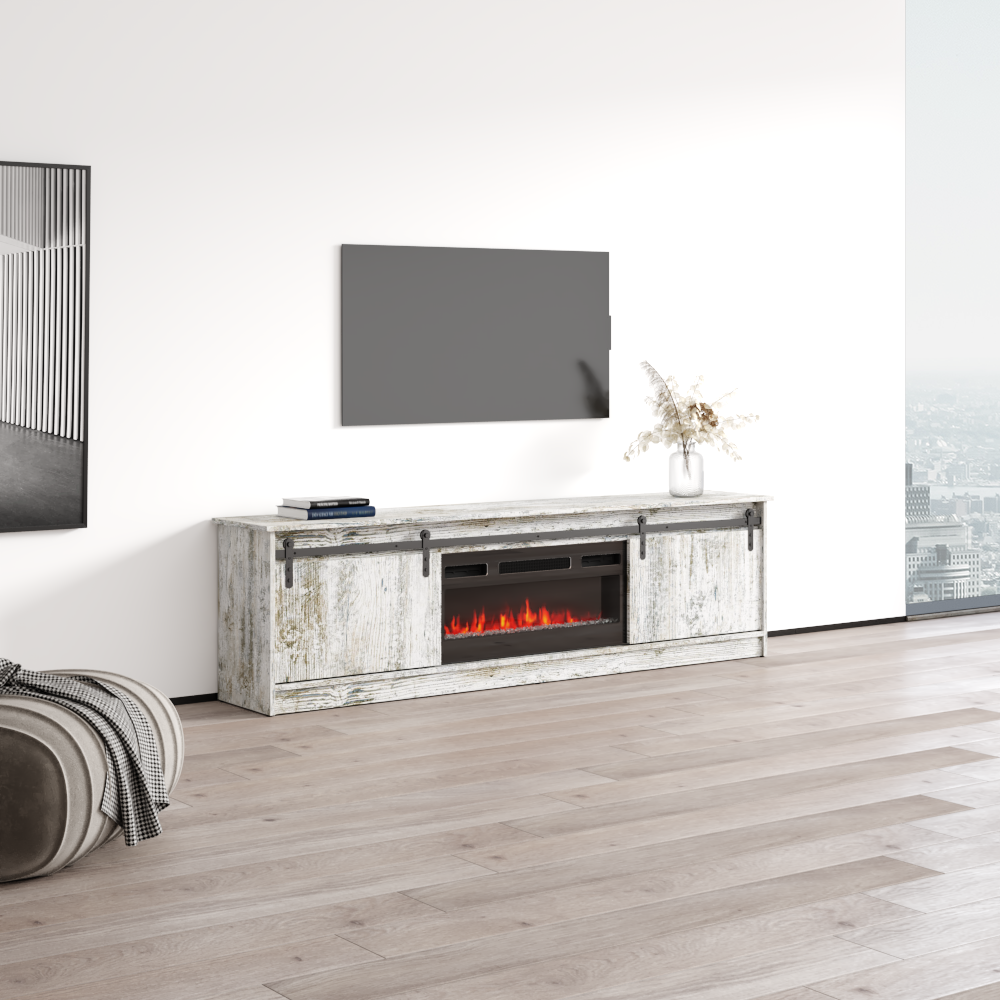 Granero 04 BL-EF Fireplace TV Stand - Meble Furniture