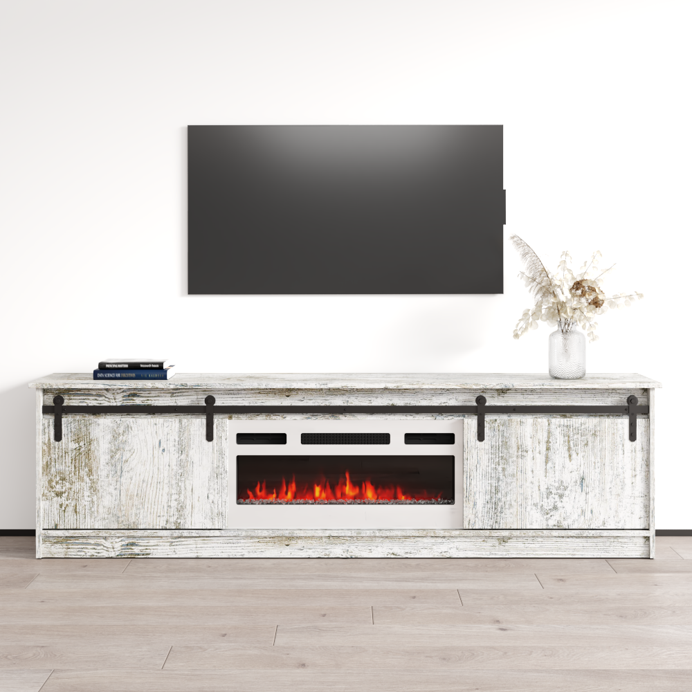 Granero 04 WH-EF Fireplace TV Stand - Meble Furniture