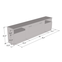 York WH02 Fireplace TV Stand - Meble Furniture