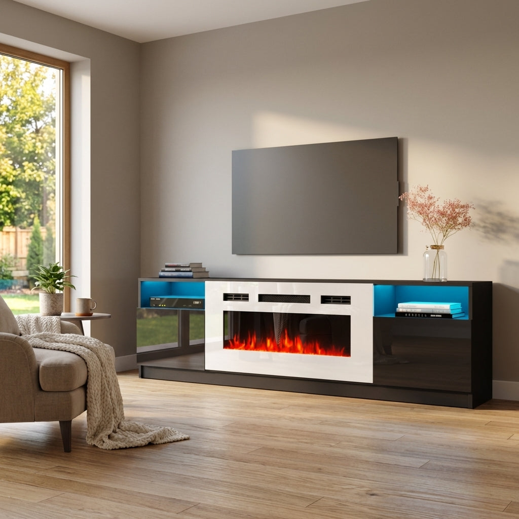 York WH02 Fireplace TV Stand