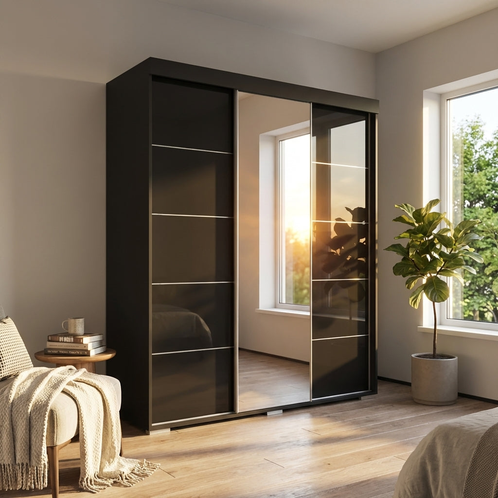 Aria 3D Wardrobe with Mirror