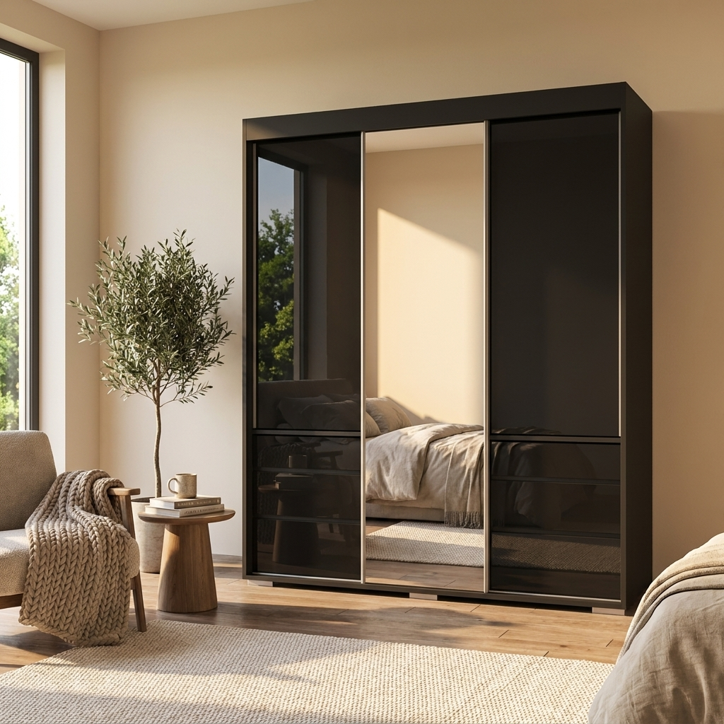 Monaco 3D Wardrobe with Mirror