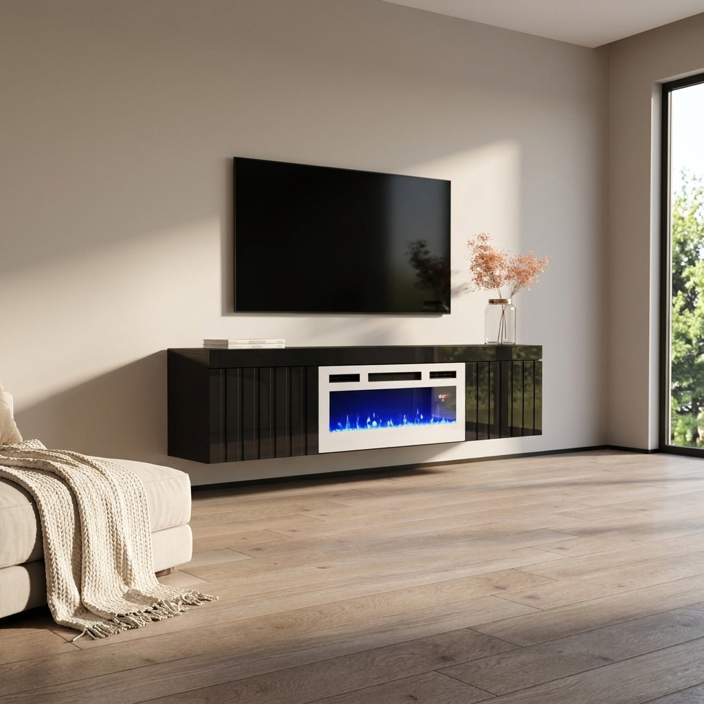 Knoxville WH-EF Floating Fireplace TV Stand