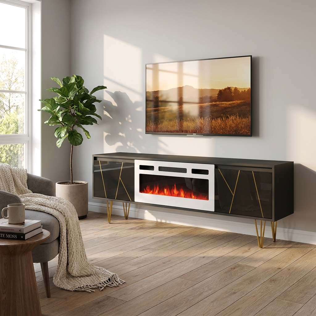 Maze WH-EF Fireplace TV Stand