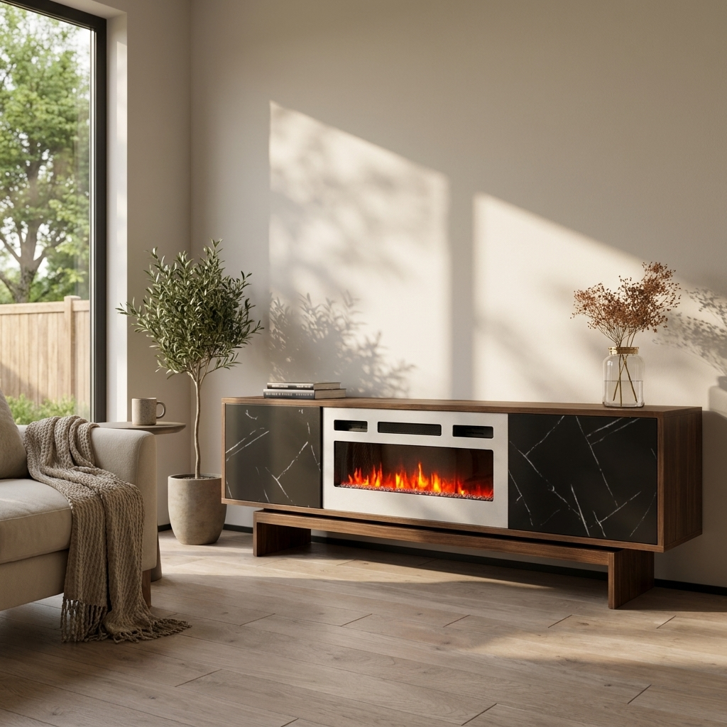 Gram WH-EF Fireplace TV Stand