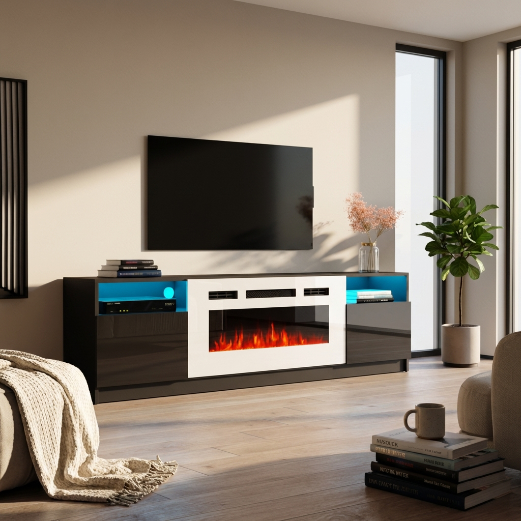 York WH02 Fireplace TV Stand