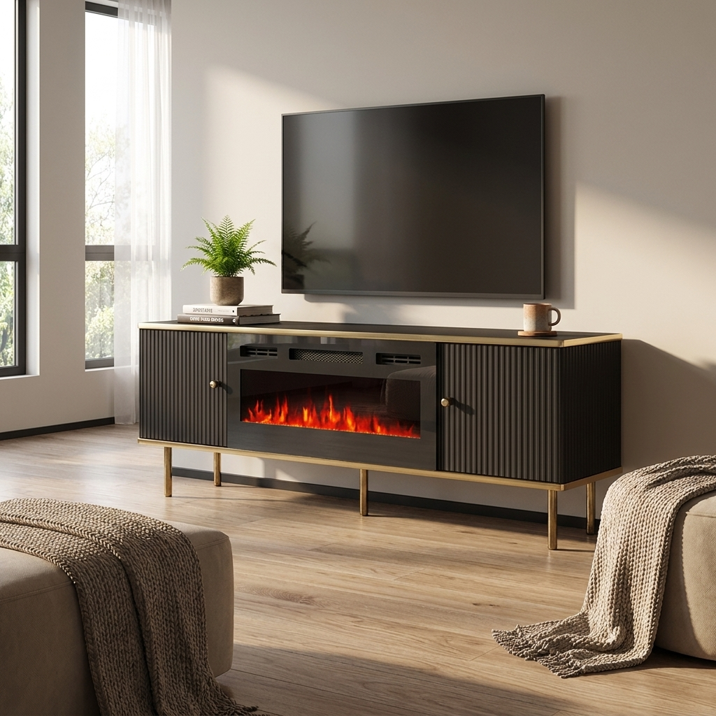 Camelia BL-EF Fireplace TV Stand