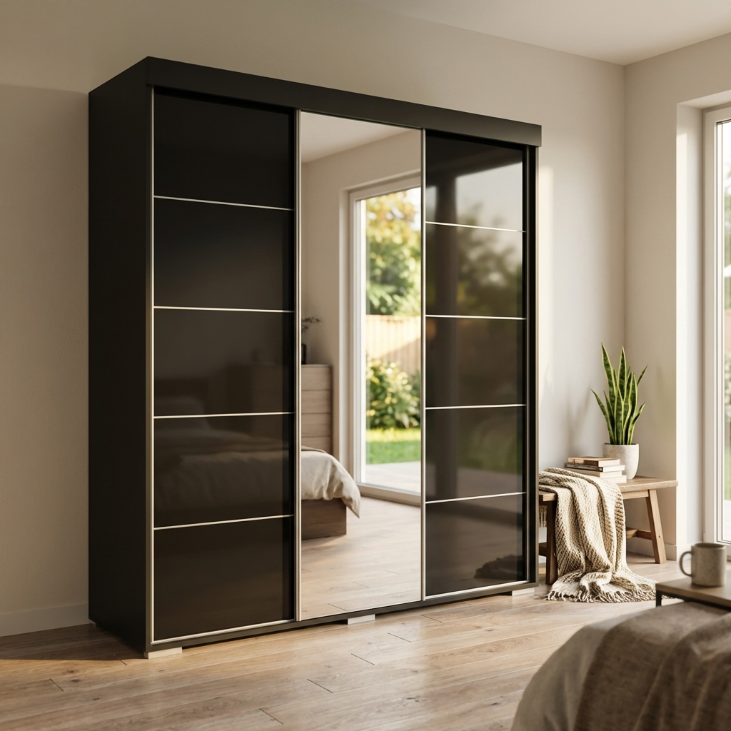 Aria 3D Wardrobe with Mirror