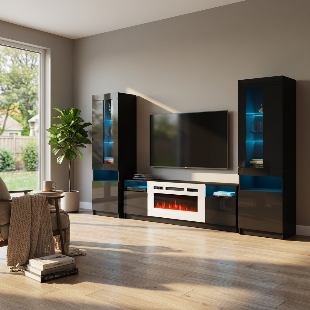 York WH02 Fireplace Entertainment Center