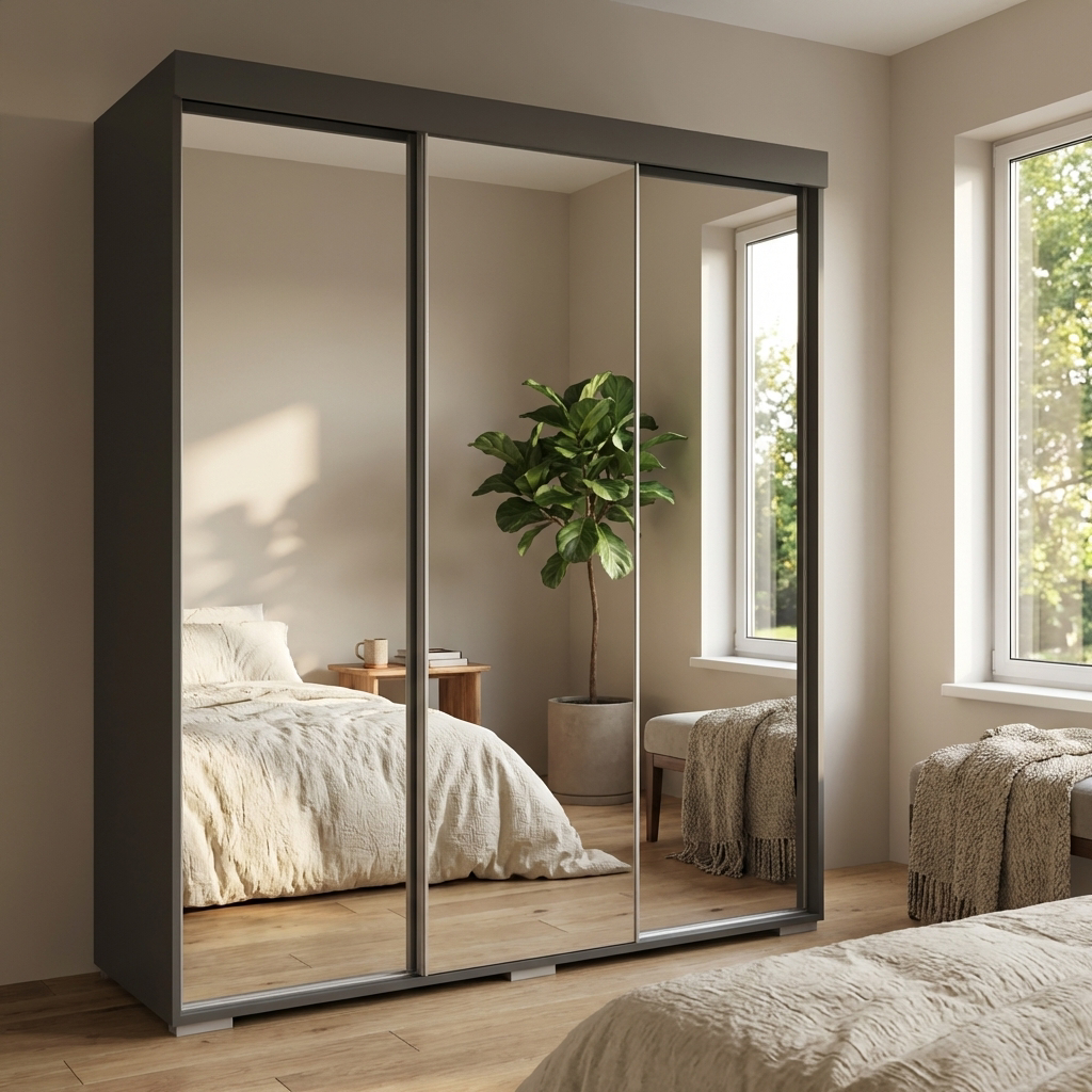 Aria 3D Wardrobe with All Mirror