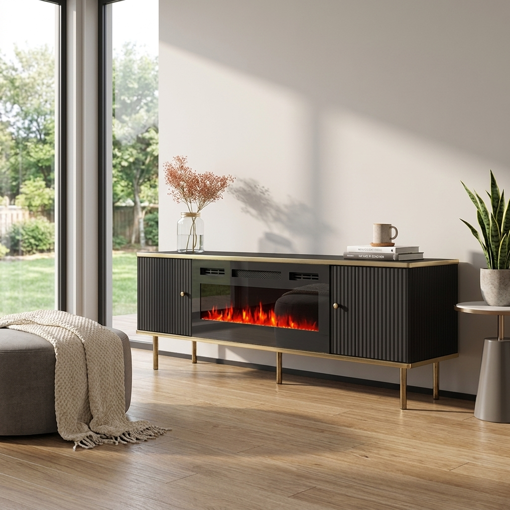 Camelia BL-EF Fireplace TV Stand