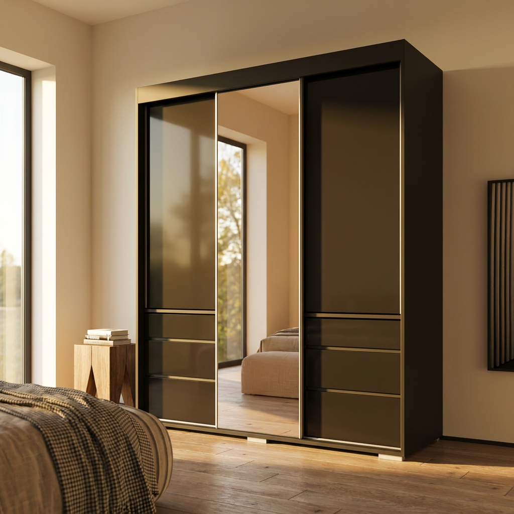 Monaco 3D Wardrobe with Mirror