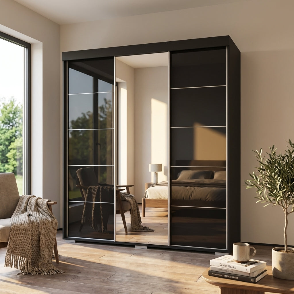 Aria 3D Wardrobe with Mirror
