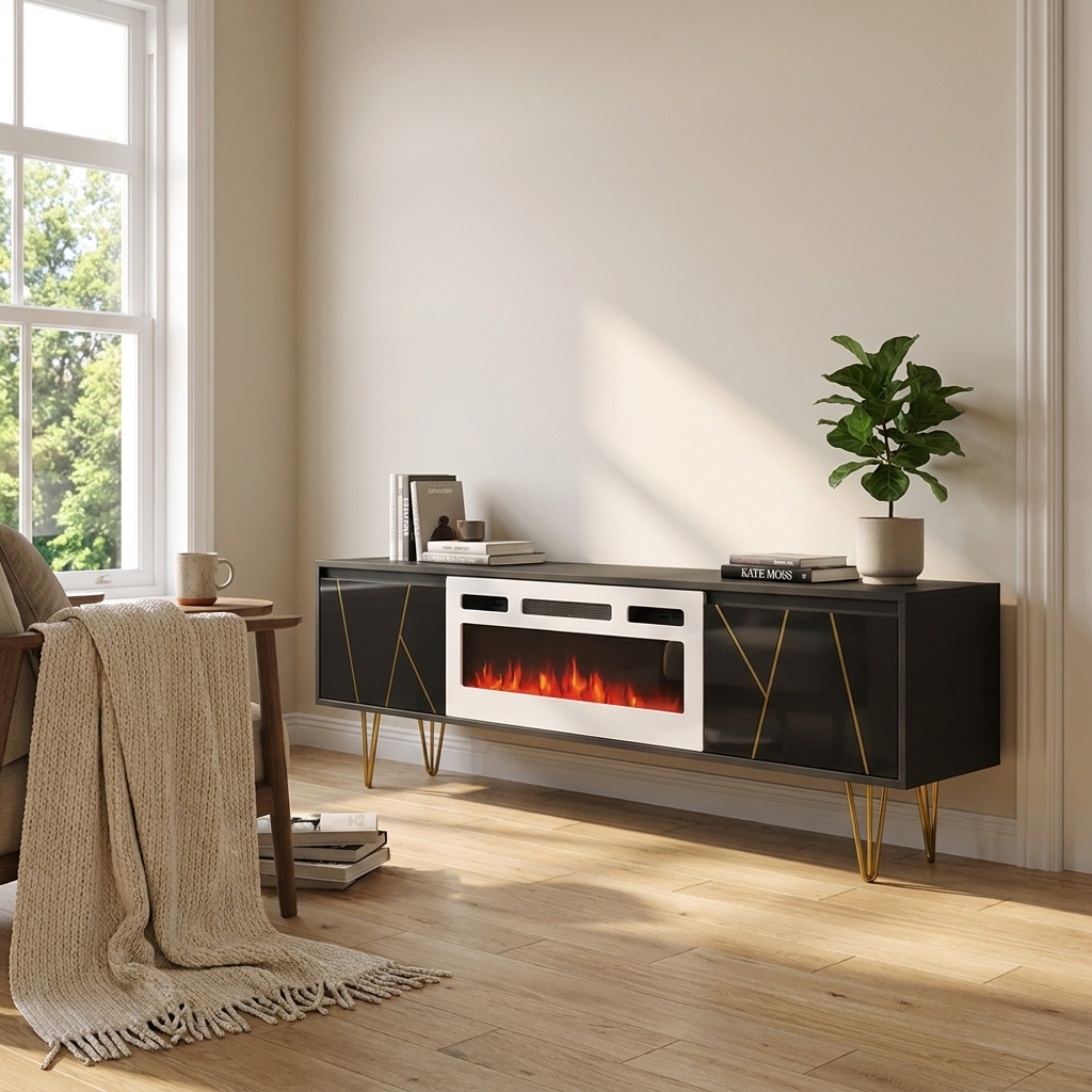 Maze WH-EF Fireplace TV Stand