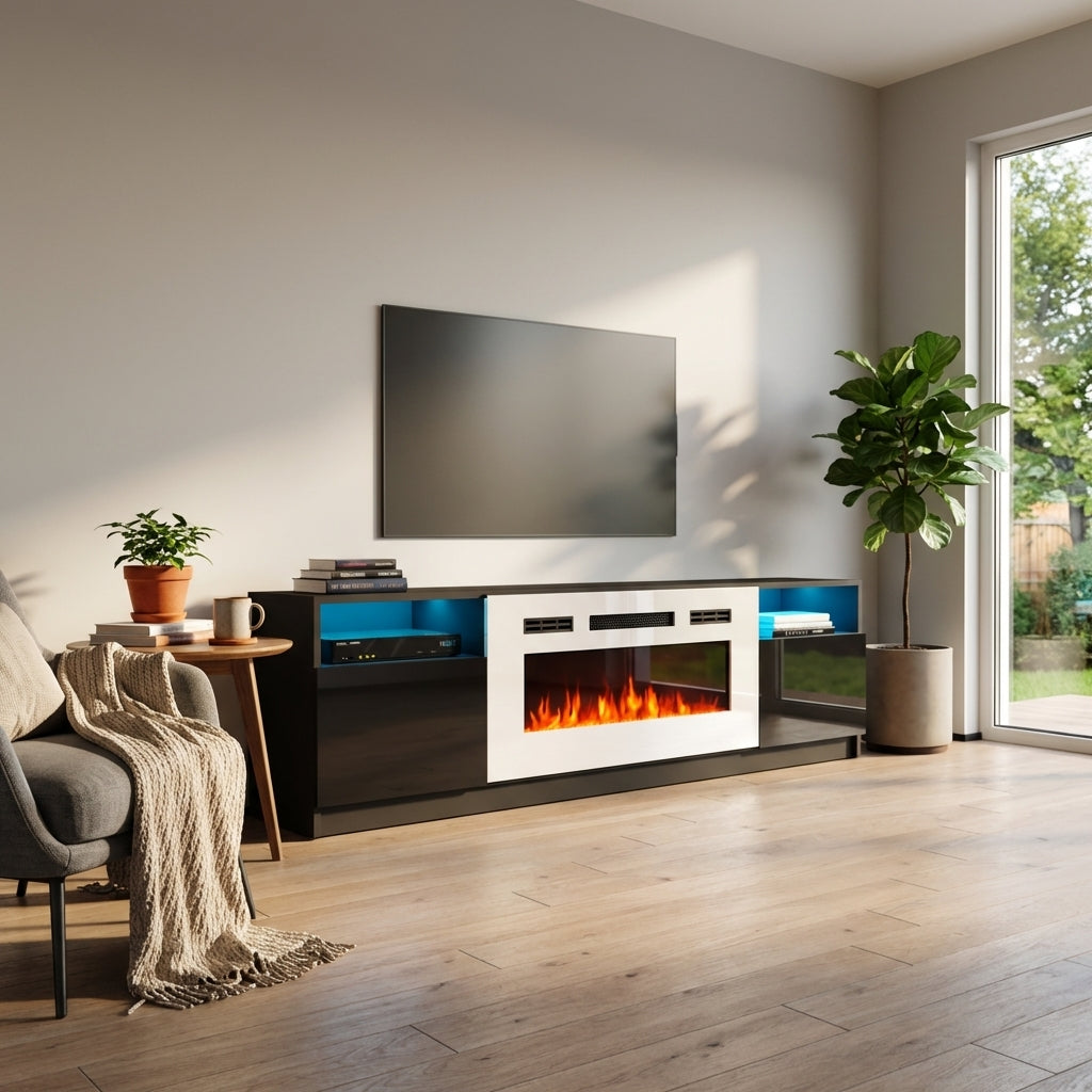 York WH02 Fireplace TV Stand