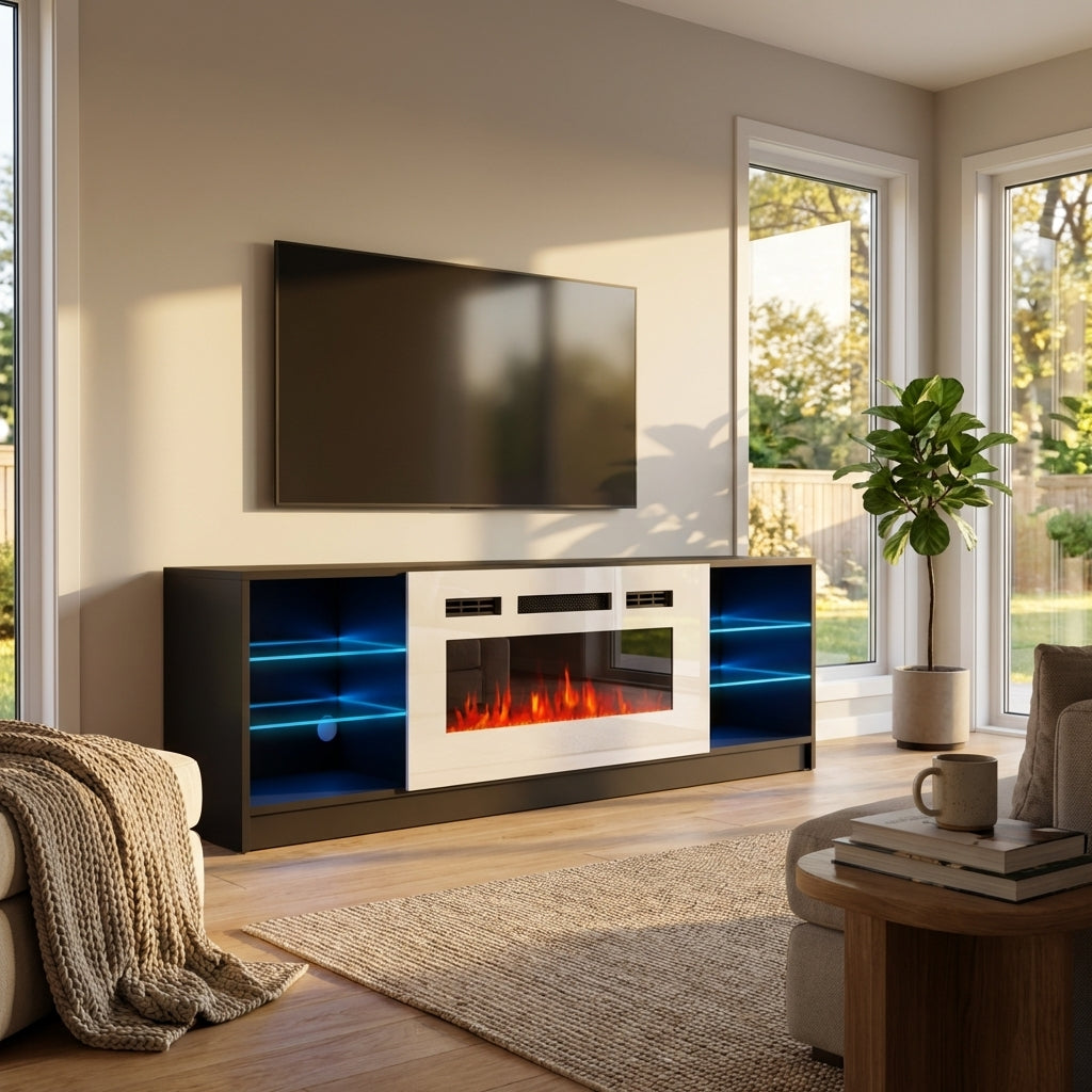 Boston WH01 Fireplace TV Stand