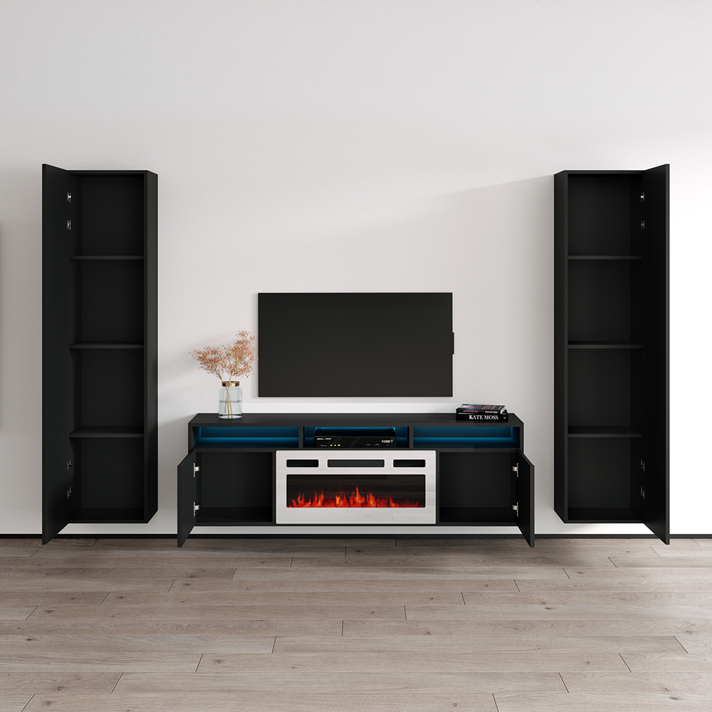 Giza WH-EF Floating Fireplace Entertainment Center - Meble Furniture