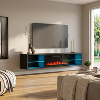 Lima BL-EF Floating Fireplace TV Stand