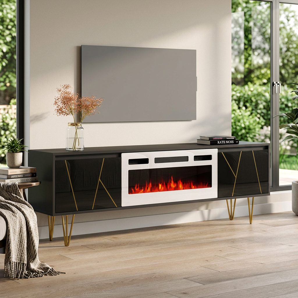 Maze WH-EF Fireplace TV Stand