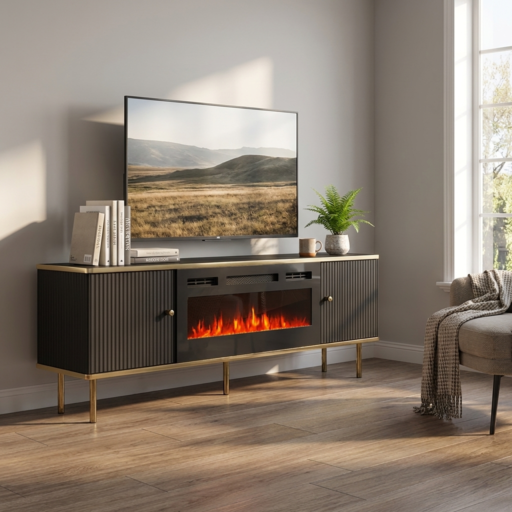 Camelia BL-EF Fireplace TV Stand