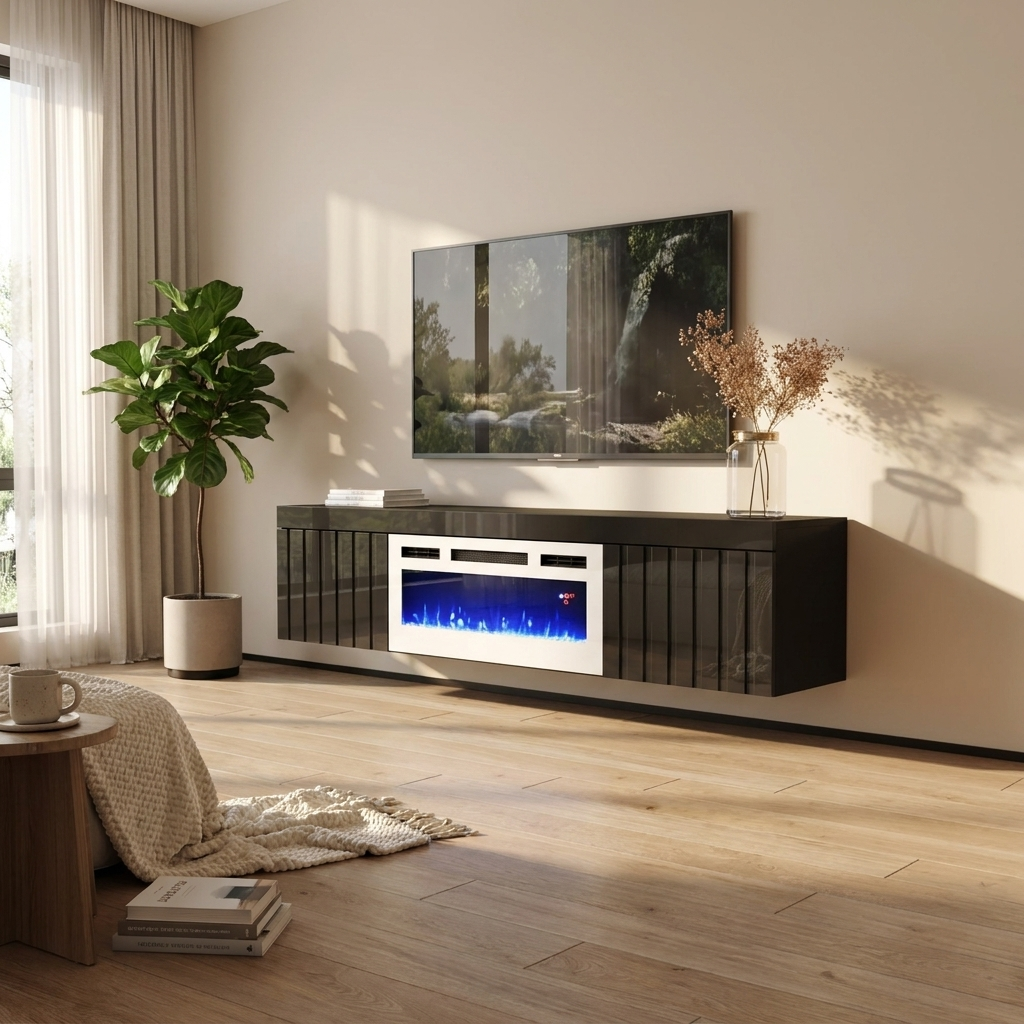 Knoxville WH-EF Floating Fireplace TV Stand