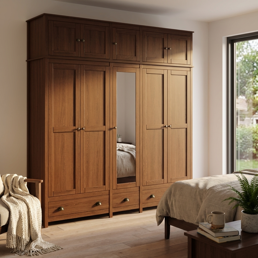 Topazio 10D3S Solid Wood Wardrobe