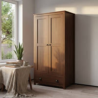 Topazio 2D1S Solid Wood Wardrobe