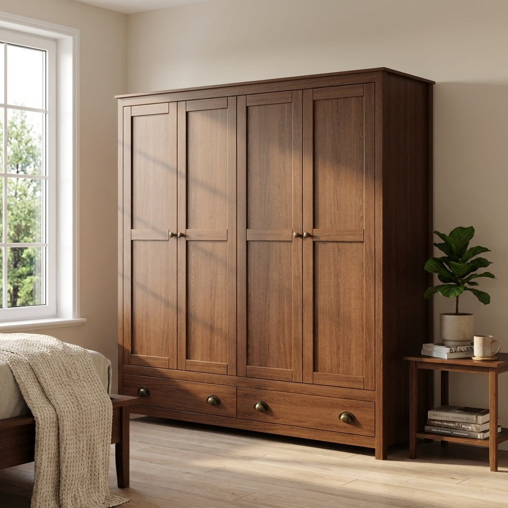 Topazio 4D2S Solid Wood Wardrobe
