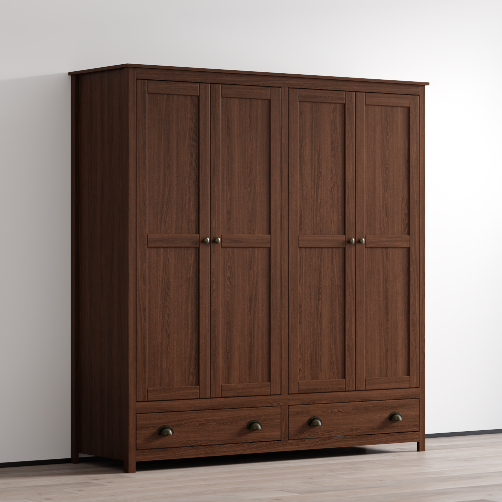 Topazio 4D2S Solid Wood Wardrobe
