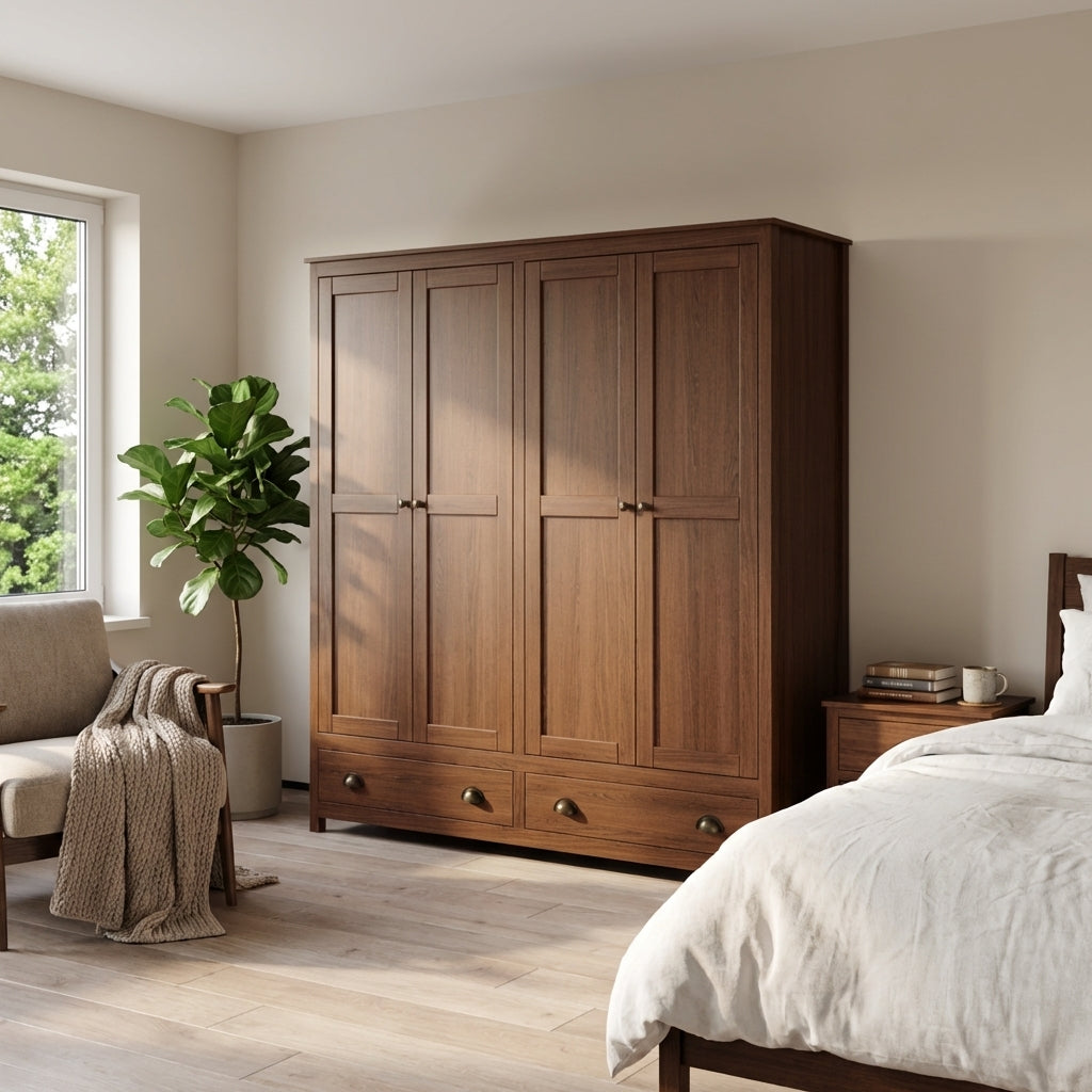 Topazio 4D2S Solid Wood Wardrobe