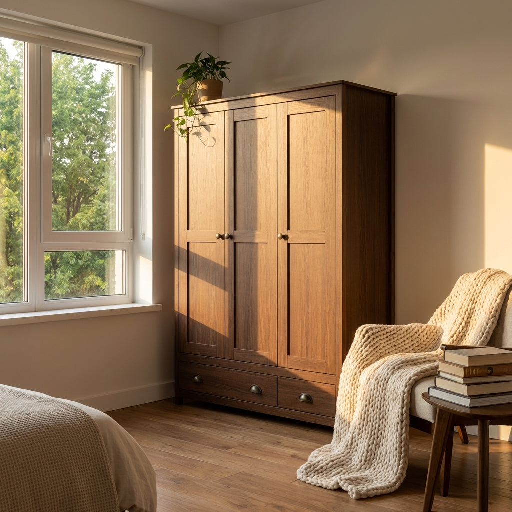 Topazio 3D2S Solid Wood Wardrobe