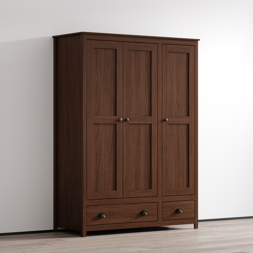 Topazio 3D2S Solid Wood Wardrobe
